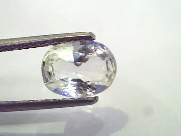 2.40 Ct Unheated Untreated Natural White Sapphire Gemstone