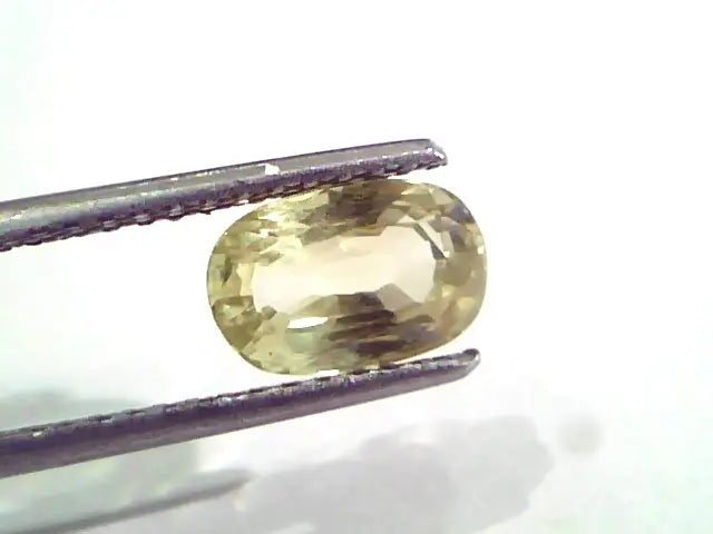 2.51 Ct Unheated Untreated Natural Ceylon Yellow Sapphire Pukhraj