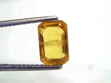 2.48 Ct Natural Yellow Sapphire Pukhraj Jupiter Gemstone (Heated) - Venus Gems