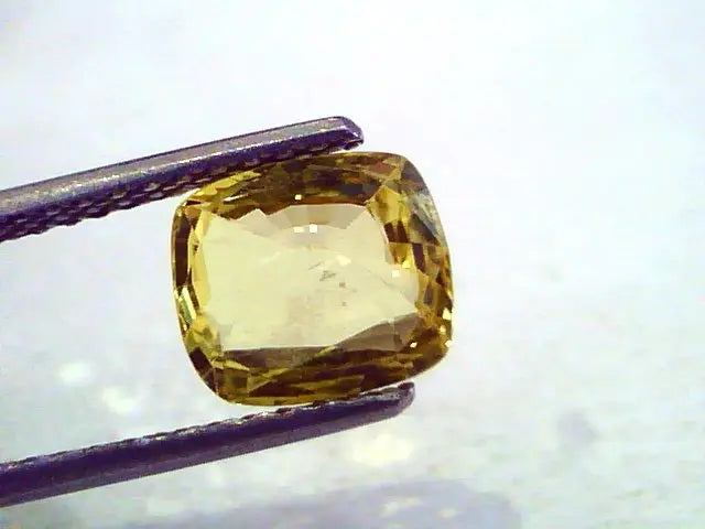 2.40 Ct Unheated Untreated Natural Ceylon Yellow Sapphire AAAAA