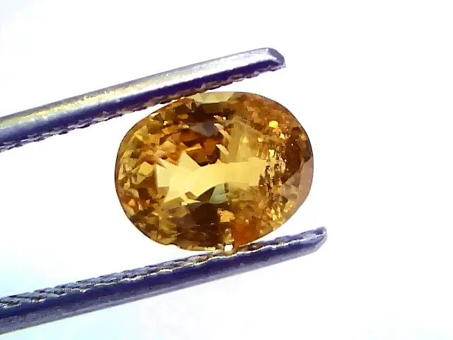 2.35 Ct Certified Untreated Natural Ceylon Yellow Sapphire Gemstone