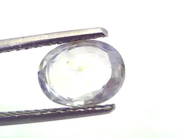 2.41 Ct Unheated Untreated Natural White Sapphire Gemstone