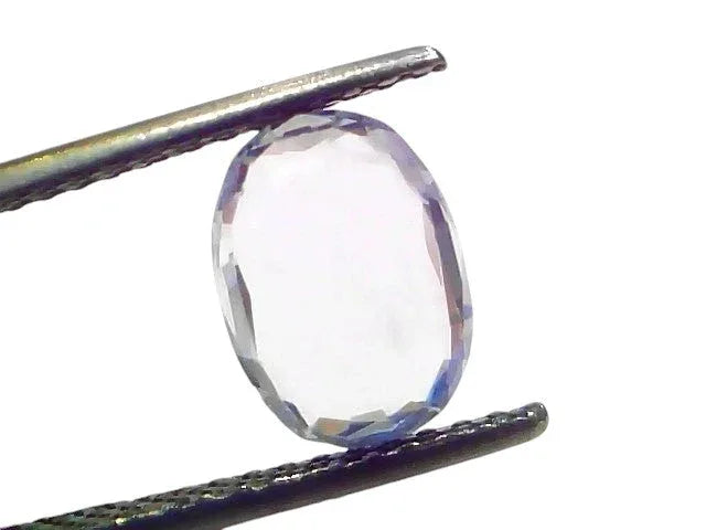 2.42 Ct GII Certified Unheated Untreated Natural Ceylon White Sapphire AAA - Venus Gems