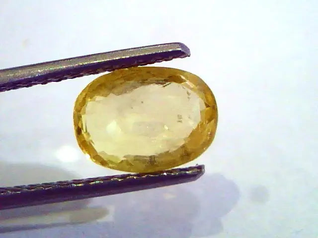 2.42 Ct Unheated Untreated Natural Ceylon Yellow Sapphire Gems