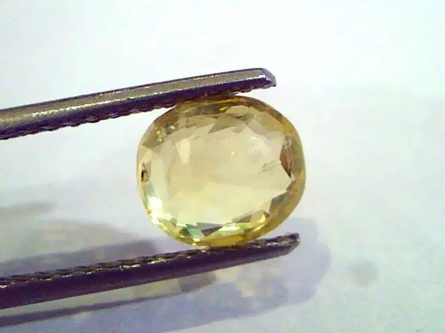 2.44 Ct Unheated Untreated Natural Ceylon Yellow Sapphire Pukhraj