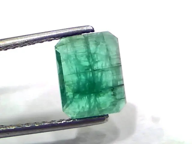2.45 Ct Certified Untreated Natural Zambian Emerald Panna Gemstone