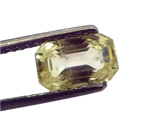 2.46 Ct Unheated Untreated Natural Ceylon Yellow Sapphire/Pukhraj - Venus Gems