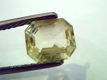 2.47 Ct Unheated Untreated Natural Ceylon Yellow Sapphire/Pukhraj - Venus Gems