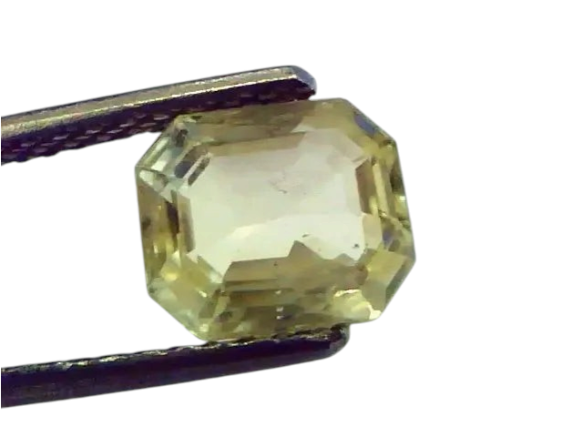 2.47 Ct Unheated Untreated Natural Ceylon Yellow Sapphire/Pukhraj - Venus Gems