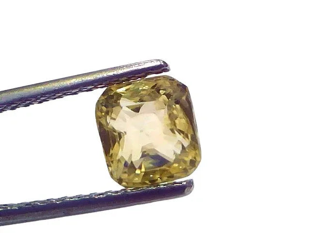 2.50 Ct Certified Unheated Untreated Natural Ceylon Yellow Sapphire Gems - Venus Gems