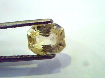 2.53 Ct Unheated Untreated Natural Ceylon Yellow Sapphire/Pukhraj