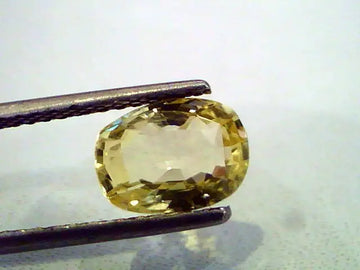 2.51 Ct Unheated Untreated Natural Ceylon Yellow Sapphire Gems