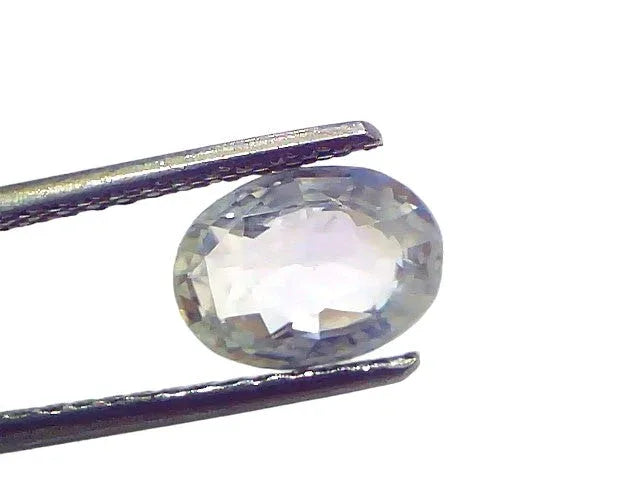 2.54 Ct Certified Unheated Untreated Natural Ceylon White Sapphire - Venus Gems