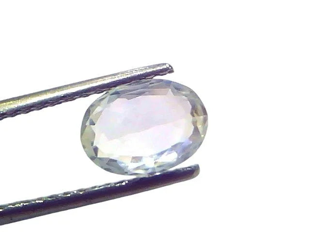 2.54 Ct Certified Unheated Untreated Natural Ceylon White Sapphire - Venus Gems