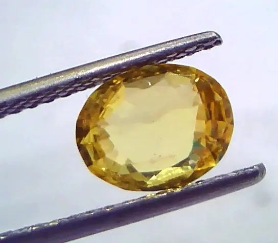 2.51 Ct Unheated Untreated Natural Ceylon Yellow Sapphire Gemstone