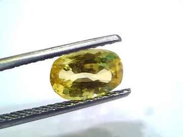2.54 Ct Unheated Untreated Natural Ceylon Yellow Sapphire Gems