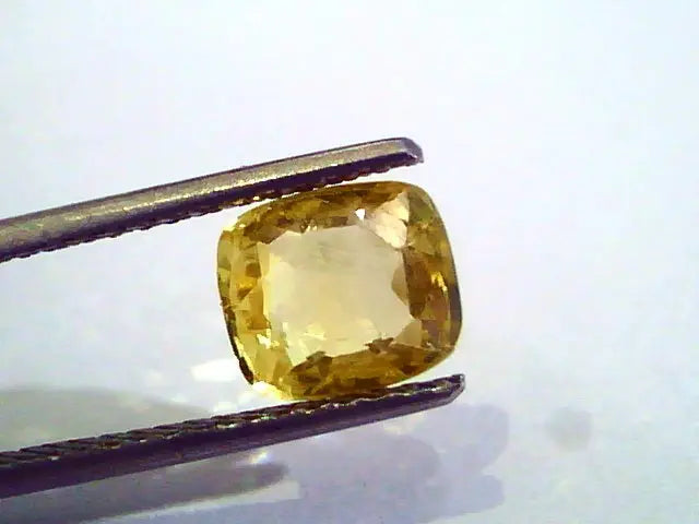 2.52 Ct Unheated Untreated Natural Ceylon Yellow Sapphire AAAAA