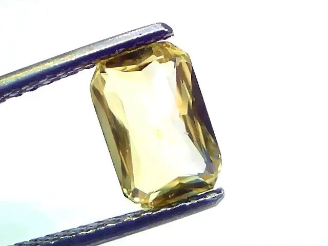 2.53 Ct Certified Unheated Untreated Natural Ceylon Yellow Sapphire AAA