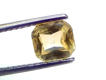 2.54 Ct GII Certified Unheated Untreated Natural Ceylon Yellow Sapphire AAA