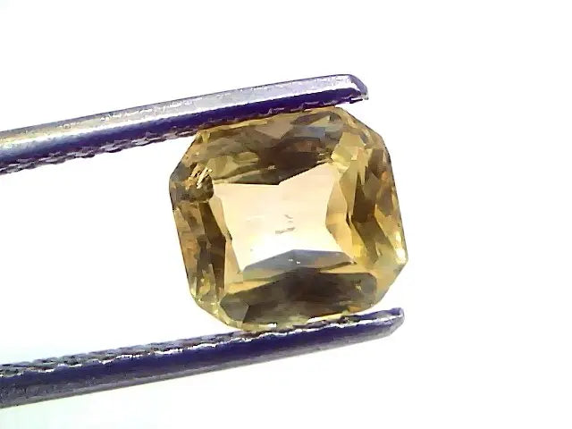 2.54 Ct GII Certified Unheated Untreated Natural Ceylon Yellow Sapphire AAA