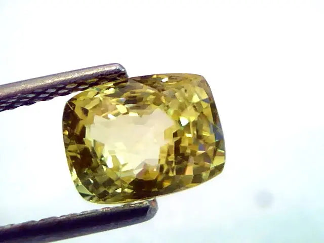 2.53 Ct Unheated Untreated Natural Ceylon Yellow Sapphire AAA