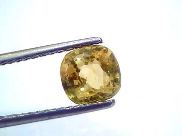 2.51 Ct Certified Unheated Untreated Natural Ceylon Yellow Sapphire