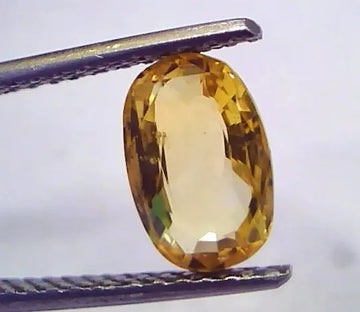 2.55 Ct Unheated Untreated Natural Ceylon Yellow Sapphire Gemstone