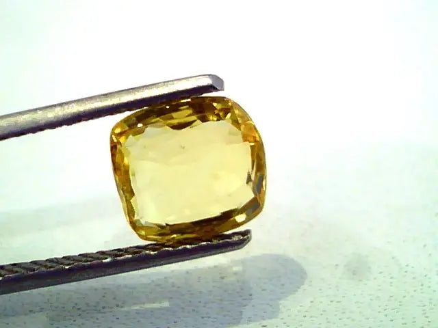 2.57 Ct Unheated Untreated Natural Ceylon Yellow Sapphire AAAAA