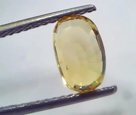 2.55 Ct Unheated Untreated Natural Ceylon Yellow Sapphire Gemstone
