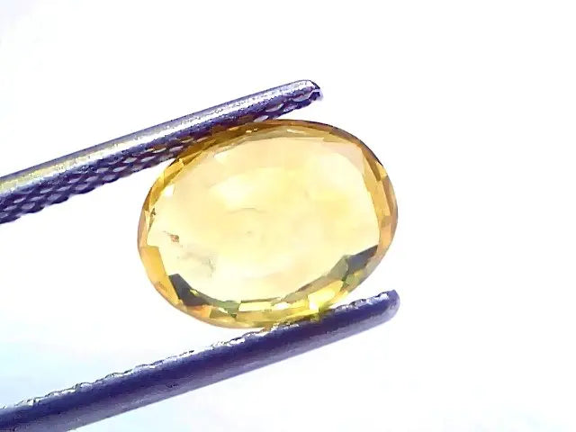 2.59 Ct Certified Untreated Natural Ceylon Yellow Sapphire Gemstone