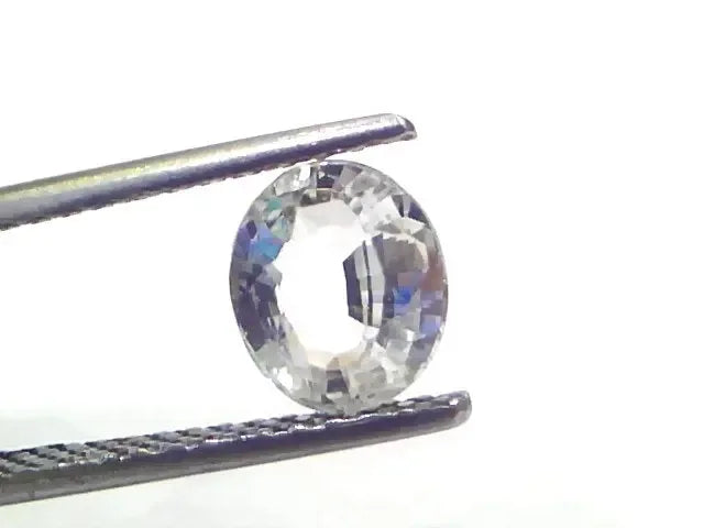 2.55 Ct Certified Unheated Untreated Natural Ceylon White Sapphire - Venus Gems