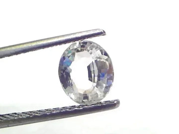 2.55 Ct Certified Unheated Untreated Natural Ceylon White Sapphire - Venus Gems