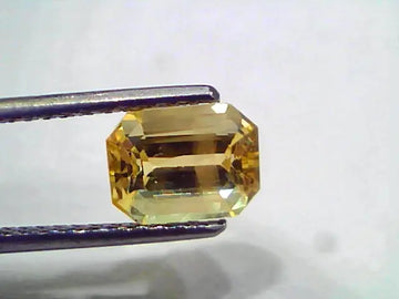 2.56 Ct IGI Certified Unheated Untreated Natural Ceylon Yellow Sapphire AAAAA