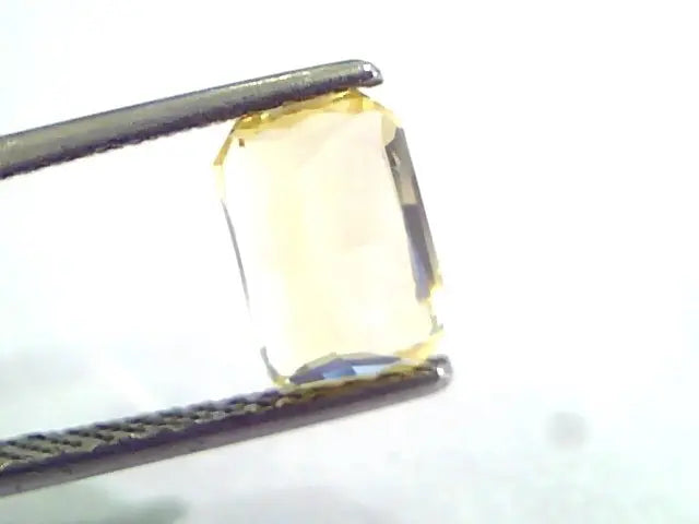 2.56 Ct IGI Certified Unheated Untreated Natural Yellow Sapphire AAAAA