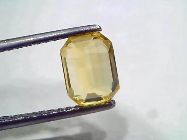 2.56 Ct IGI Certified Unheated Untreated Natural Ceylon Yellow Sapphire AAAAA