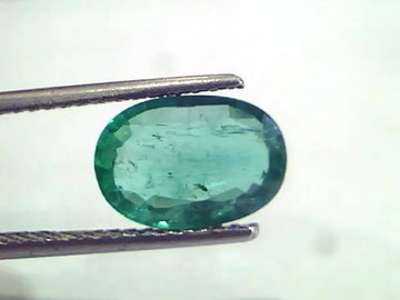 2.57 Ct IGI Certified Untreated Natural Zambian Emerald Gemstone AAA