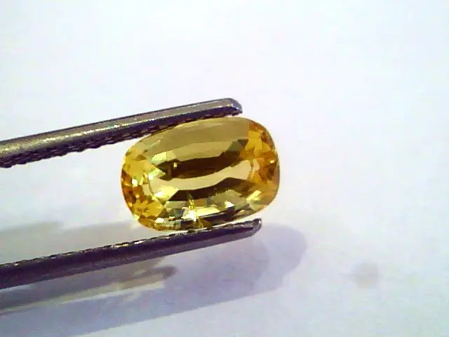 2.55 Ct Unheated Untreated Natural Ceylon Yellow Sapphire AAAAA