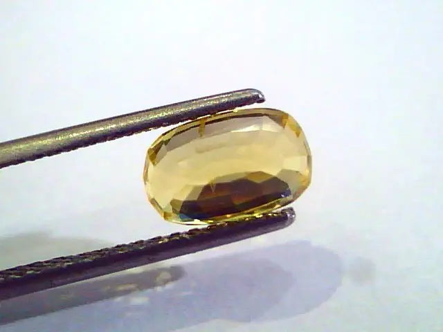 2.55 Ct Unheated Untreated Natural Ceylon Yellow Sapphire AAAAA