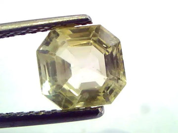 2.58 Ct Unheated Untreated Natural Ceylon Yellow Sapphire/Pukhraj