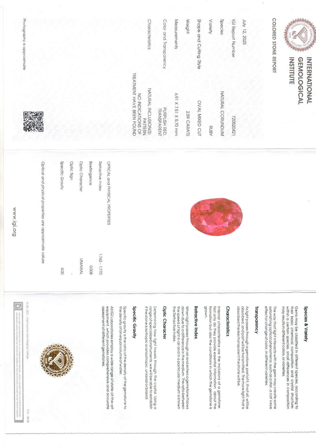 2.59 Ct Certified Unheated Untreated Natural Old Burma Ruby AAAA - Venus Gems