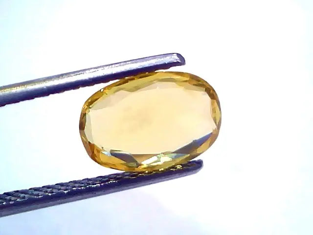 2.60 Ct Certified Unheated Untreated Natural Ceylon Yellow Sapphire