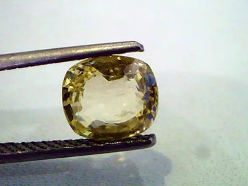 2.58 Ct Unheated Untreated Natural Ceylon Yellow Sapphire Gems