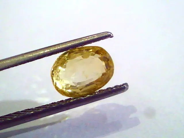 2.62 Ct Unheated Untreated Natural Ceylon Yellow Sapphire AAAAA