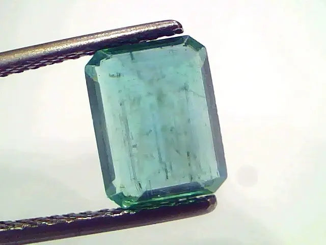 2.65 Ct Certified Untreated Natural Zambian Emerald Gemstone Panna