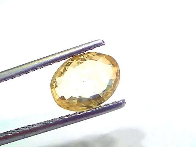 2.77 Ct Certified Unheated Untreated Natural Ceylon Yellow Sapphire