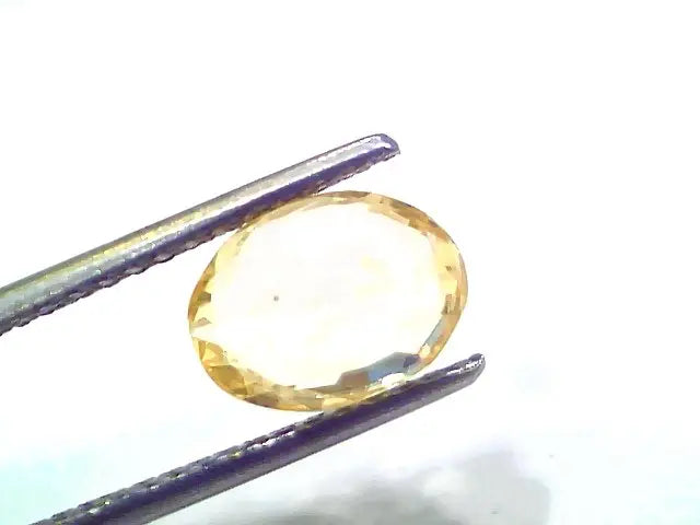 2.77 Ct Certified Unheated Untreated Natural Ceylon Yellow Sapphire