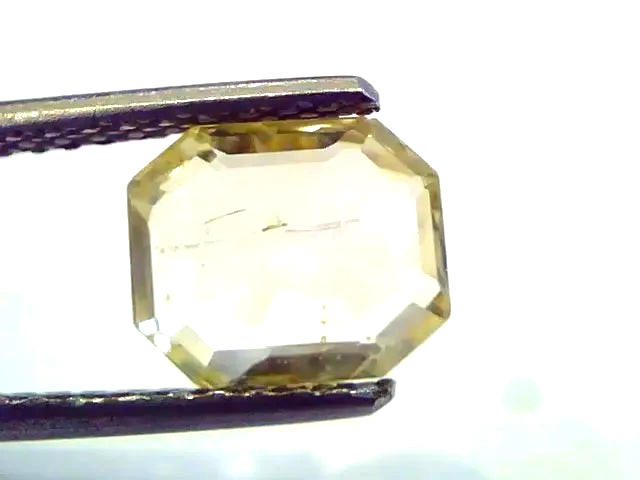 2.66 Ct Unheated Untreated Natural Ceylon Yellow Sapphire/Pukhraj - Venus Gems