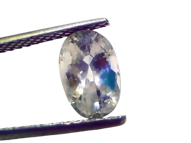 2.75 Ct Certified Unheated Untreated Natural Ceylon White Sapphire - Venus Gems