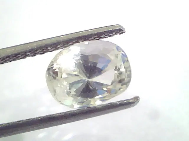 2.68 Ct Unheated Untreated Natural White Sapphire Safed Pukhraj