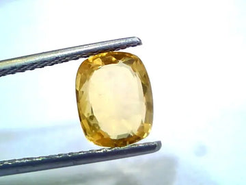 2.71 Ct Unheated Untreated Natural Ceylon Yellow Sapphire Gems